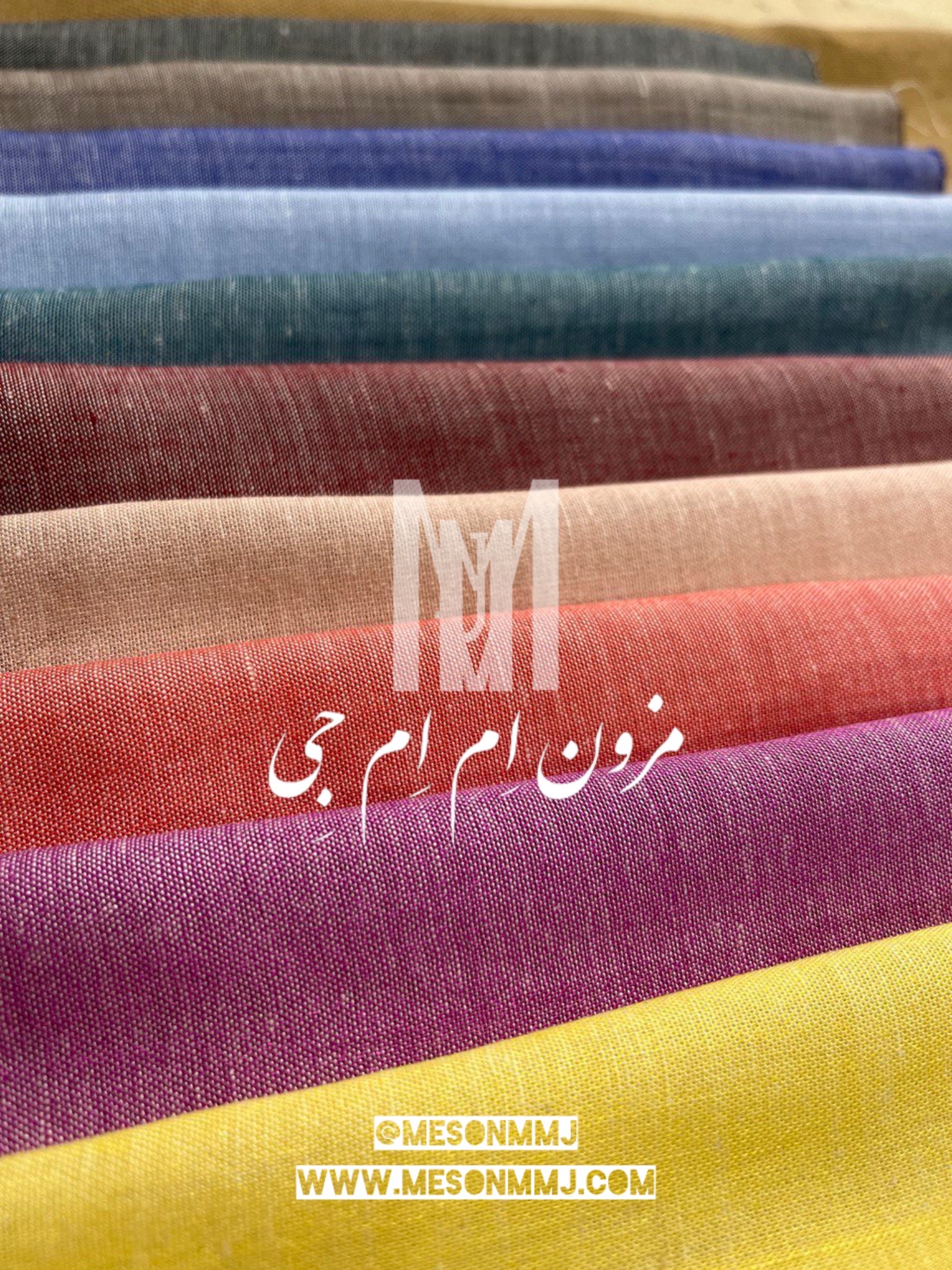 نمونه هایی از پارچه لینن تمام نخ