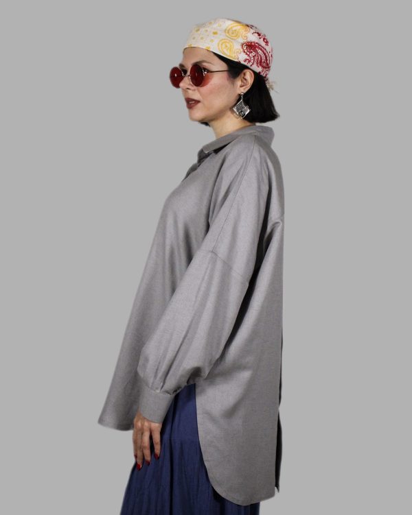 شومیز نیلوفری کد ۳۸۶ - Image 5