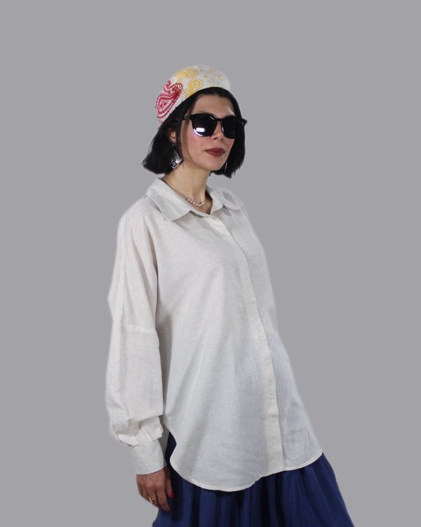 شومیز نیلوفری کد ۳۸۶ - Image 4